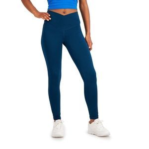 Jenni Womens On Repeat Crossover Full Length Legging, Blue, Size 3X-Large